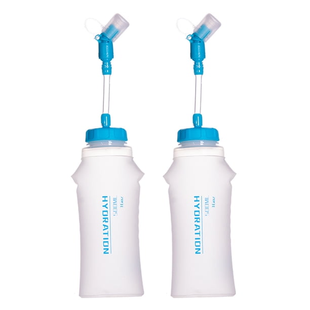 Hervidor 2 uds., 500ml, botella de agua deportiva plegable de TPU suave para paquete de hidratación AFISHTOUR Hervidor