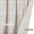 thumbnail image 4 of Kitchen Curtains 36 Inch Cafe Curtain Tiers, Light Filtering Linen Textured Short Curtains for Bathroom, Semi Sheer Farmhouse Small Window Curtain Rod Pocket 2 Panels (Light Beige), 4 of 7