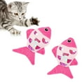 thumbnail image 2 of 2 Pcs Poissons Catnip Toys Jouets en Peluche Doux pour Chat Jouets pour Chat Jouets à Mâcher pour Chaton pour Chat, 2 of 10