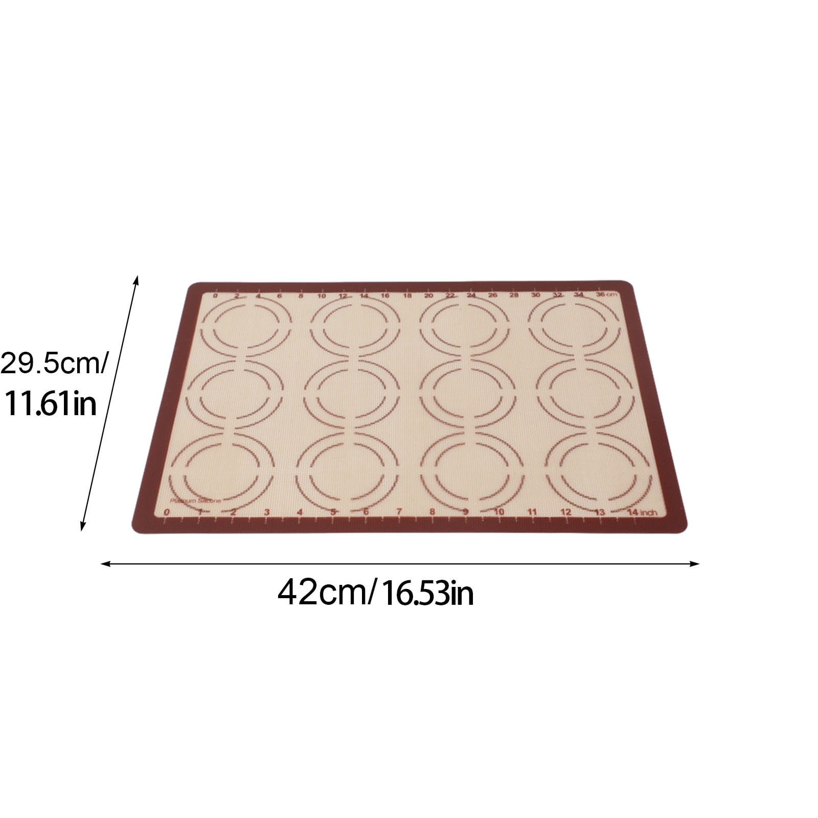 RuiJiao Food-Grade Fiberglass Baking Mat with Non-Slip Backing, Beige, Oven-Safe Dough Rolling Mat for Kitchen Baking, Reusable and Easy Clean, High-Temperature Resistant (40x4cm)
