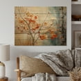 thumbnail image 2 of Designart "Glowing Embers Maple Trees wall art III" Floral Print on Natural Pine Wood, 2 of 5