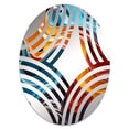 thumbnail image 2 of Designart "Fluid Mirage in Multicolor Op Art" Op Art Baptist Fan Round Wall Mirror - Abstract Oval Printed Decorative Mirror - Multiple Color Options, 2 of 5
