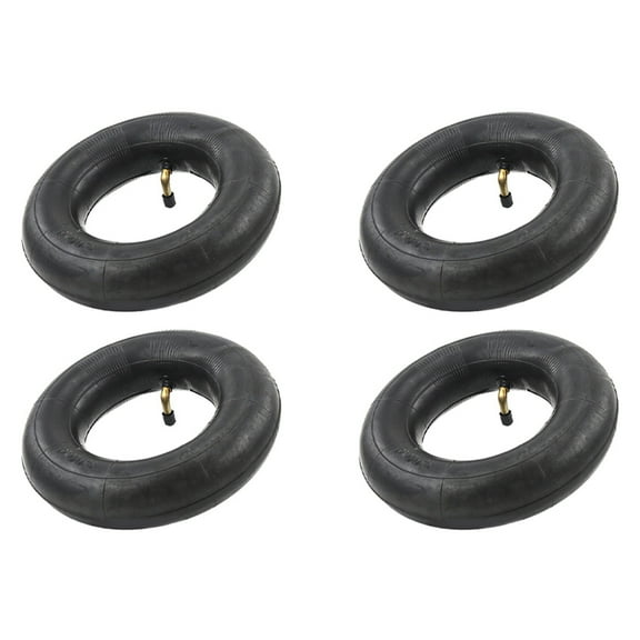 Pack of 4 Inner Tubes with TR87 Valve for Wheelbarrow, Sack Truck, Handcart 3.00-4, 10X3, 260X85 Black