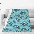 thumbnail image 1 of Fotbe Best Dad Ever Manta de Franela Acolchonada con Estampado, Súper Suave y Esponjosa, Extra Grande para Sofá, Cama, Uso Todo el Año-60"x50", 1 of 7