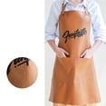 thumbnail image 4 of MasteelfCA Kitchen Leather Apron Household Kitchen Cooking Apron Waterproof Apron Oilproof Apron (Fantastic Brown), 4 of 7