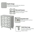thumbnail image 6 of COZAYH Modern Contemporary Dresser, 3-Drawer Front Mirror Nightstand, for Bedroom, Living Room, Entryway, Light Gray, 6 of 7