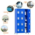 thumbnail image 2 of Aobabo 12 Doors Metal Storage Locker for Employees, Storage Locker for School Office Gym Bedroom, Industrial Steel Storage Locker, Blue, Assembly Required, 2 of 7