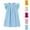 Sky Blue, variant on CYRBOKO Girls Sundresses 2025, Flutter Sleeve Holiday Crewneck Casual Dresses Sky Blue Size 5-6 T
