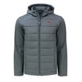 thumbnail image 2 of Men's Cutter & Buck  Gray UIC Flames Big & Tall Evoke Hybrid Eco Softshell Recycled Full-Zip Hoodie, 2 of 3