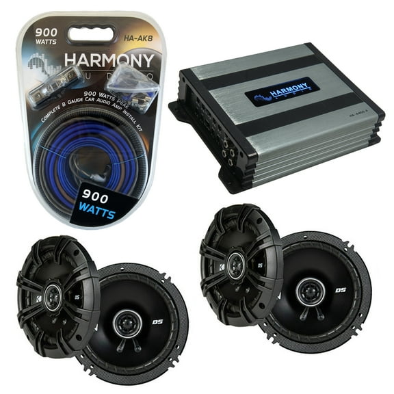 Fits Nissan 350ZX 2003-2009 Speaker Replacement Kicker (2) DSC65 & HA-A400.4 Amp