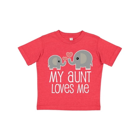

Inktastic My Aunt Loves Me Niece Nephew Elephant Gift Toddler Boy or Toddler Girl T-Shirt