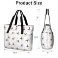 thumbnail image 3 of Tote Bag for Women - Pug and Footprints Shoulder Bag - Large Utility Work Duffle Bag with Zipper Handbag for Travel, Work, Sprots, 3 of 5