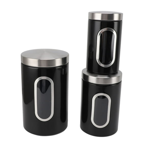 3Pcs Kitchen Canisters Set Visible Decorative Decorated for Grains Adornment Food Jars Canisters