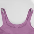 thumbnail image 7 of Nestiefly Racerback Crop Tank Tops for Women - U Neck Yoga Padded Longline Sports Bras Workout Light Purple 2XL, 7 of 7