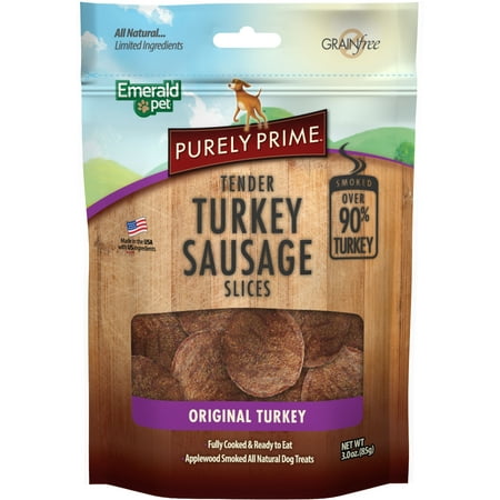 - Emerald Pet Products Inc-Purely Prime Turkey Sausage Slices 3oz