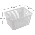 thumbnail image 2 of nsay White and Grey Higher Plastic Storage Baskets, 6 Packs, 2 of 6