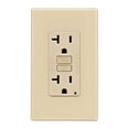 thumbnail image 1 of Leviton GFNT2-0PI Plaque Murale Sans Vis 20 amp 125 V Réceptacle GFCI Ivoire, 1 of 3
