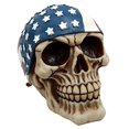 thumbnail image 1 of Ebros Gift Patriotic US Flag Bandana Skull Decorative Figurine, 1 of 5