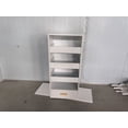 thumbnail image 6 of 4 Tier Bookshelf with Sliding Drawers and Bottom Storage Cabinet for Small Spaces, Vertical Organizer Shelf for Office, Bedroom, and Living Room, 6 of 9