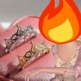 thumbnail image 5 of Womens Adjustable Ring Princess Crown Geometric Alloy Electroplated Fashion Jewelry High Quality New Design Stylish, 5 of 5