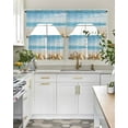 thumbnail image 5 of Beach Coastal Kitchen Curtains Sets 36 Inch Length with Valance, Summer Seaside Shell Starfish Nautical Swag Valances and Tiers Curtain Set Drapes Swag Curtains for Living Room, Bathroom, Bedroom, 5 of 6
