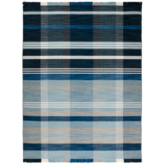 SAFAVIEH Striped Kilim STK703N Navy / Charcoal Rug