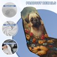 thumbnail image 4 of FOR U DESIGNS Pug Floral Butterfly Print Car Seat Cover for Front Seats, Auto Seat Cushion for SUVs & Trucks, Absorbent Microfiber Sweat Towel with Storage Bag, Yoga Mat, Running Towel, 4 of 7