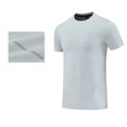 thumbnail image 4 of USNSM Men's T-Shirts Soft Lightweight Short Sleeve Tee Crew Neck Moisture Wicking Outdoor Running Sports Ice Breathable Shirt Gray L, 4 of 4
