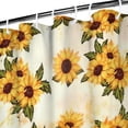 thumbnail image 3 of Beige Sunflower Pattern Shower Curtain 36"x72" ,Bathroom Decorative Shower Curtains Set with 12 Hooks,Modern Waterproof Washable Shower Curtain, 3 of 6