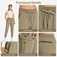 thumbnail image 4 of YAPPO Women's Cargo Jogger Pants Lightweight Quick Dry Hiking Pants with 5 Pockets, Water Resistant UPF 50+ Travel Athletic Pants, 4 of 8