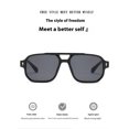 thumbnail image 3 of Mens Square Sunglasses UV400 Protection Fashion Toad Glasses Full Frame PC Lens Retro Eyewear Driving Outdoor Versatile, 3 of 6
