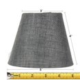 thumbnail image 2 of Home Concept 3x5x4 Granite Grey Burlap Lamp Shade - Clip-on Candelabra Shade, 2 of 4