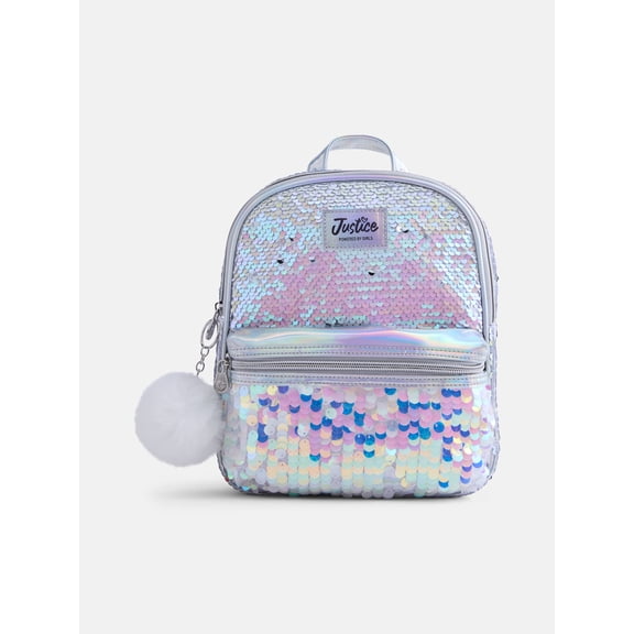Justice Girls Pocket Mini Backpack, Iridescent