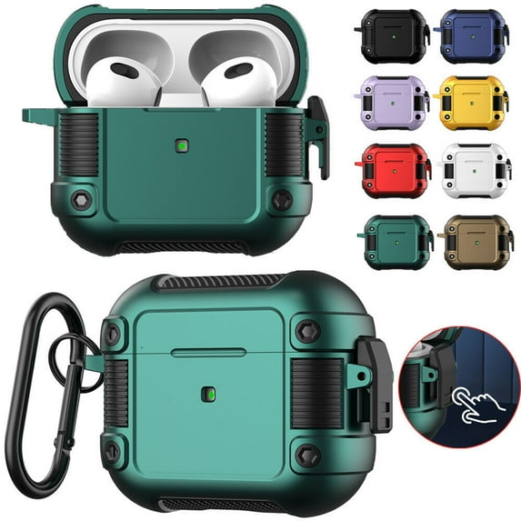 For Apple AirPods 3rd 2021 Shockproof Switch lock Earphone Case Skin Cover