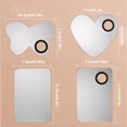 thumbnail image 2 of facefd Makeup Palette Artist Mixing Tray with Spatula Nail Art Holder Color Paint Tool for Foundation Eye Shadow Cream Mini semicircle, 2 of 9