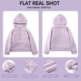 thumbnail image 5 of Rolanko Girls Sherpa Pullover Hoodie Half Zipper Fuzzy Hoodie Sweatshirt with Pockets Kids Fleece Tops 4-14 Years, 5 of 6