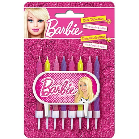  Barbie  Cake Topper and Birthday  Candle Set Walmart  com