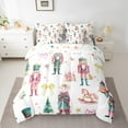 thumbnail image 2 of Feelyou Cartoon Cute Princess Bedding Comforter Set 7 Pieces for Kid, Nutcracker Royal Guarder Full Bedding Set, Merry Christmas Theme Reversible Fitted Sheet Flat Sheet, Lightweight Room Decor, 2 of 7