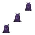 thumbnail image 1 of VONKY Portable Nylon Drawstring Bag Sack Beach Gym Backpack Shoes Bags Convenient and Versatile Purple 3Set, 1 of 6