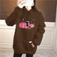 thumbnail image 3 of Sudadera holgada con hombros caídos y estampado de calabaza de Halloween para mujer, además de terciopelo, sudadera de talla grande, blusa Fridja fksj3823, 3 of 3
