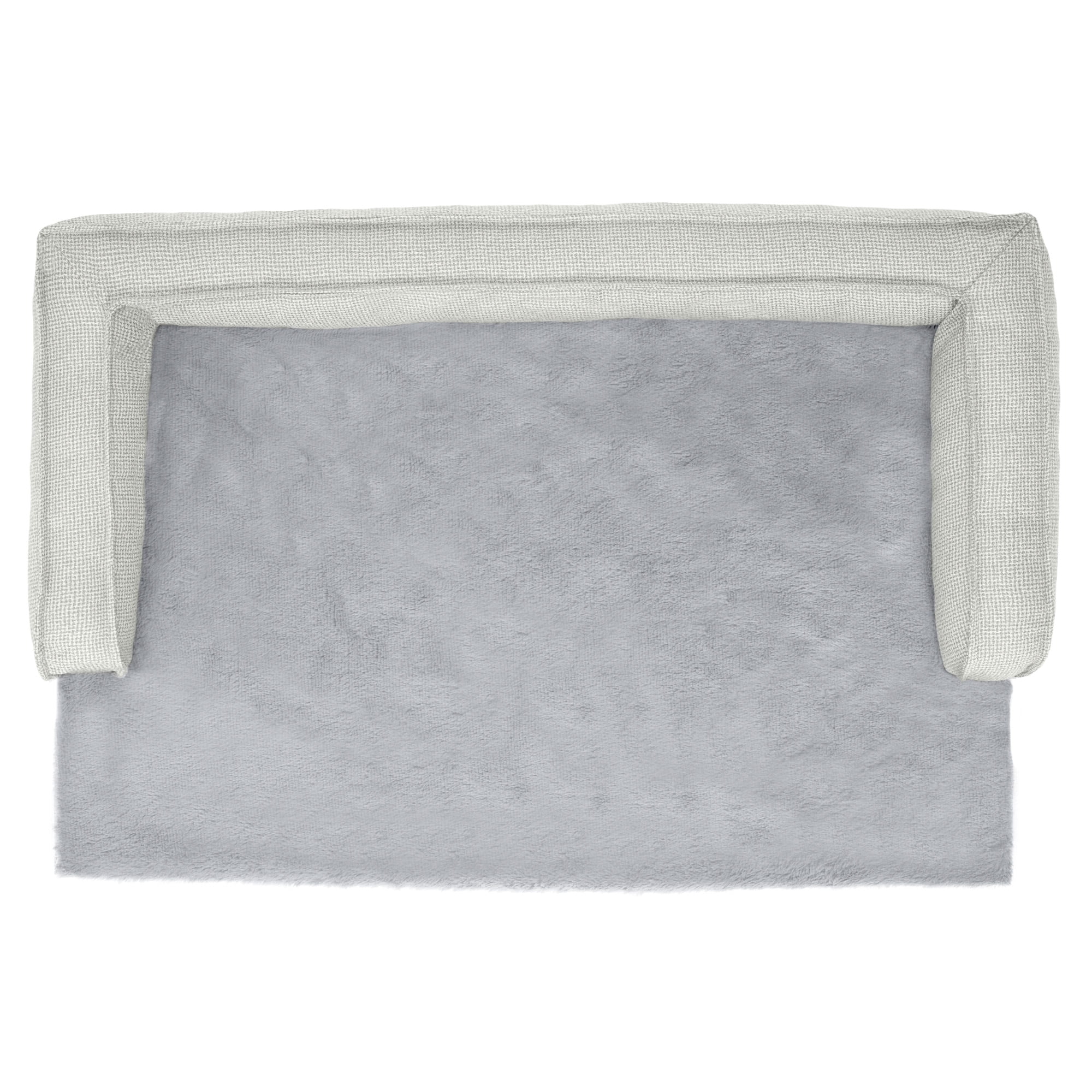 FurHaven Pet Products Plush & Decor Check Comfy Couch Orthopedic Pet Bed for Dogs & Cats - Gray, Medium