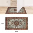 thumbnail image 6 of Bohemian Brown Floral Patterned Carpet Welcome Door Mat Decorative Doormat Farmhouse Low-Profile Floor Rug Switch Mat for Home Indoor Outdoor Decorations 17 X 30 Inch, 6 of 6