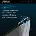 thumbnail image 3 of DreamLine Unidoor 58-59 in. W x 72 in. H Frameless Hinged Shower Door with Shelves in Chrome, 3 of 13