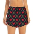 thumbnail image 4 of Lsque Red Rooster Printed Women's Running Shorts with Liner Pockets,Elastic Quick Dry Workout Athletic Gym Yoga Shorts,Womens High Waist Shorts-Large, 4 of 9