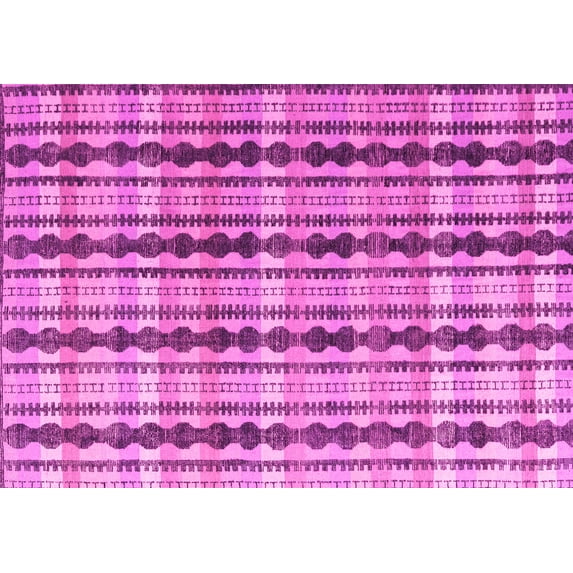 Ahgly Company Indoor Rectangle Abstract Pink Modern Area Rugs, 2' x 4'
