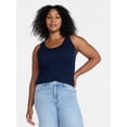 thumbnail image 2 of Time and Tru Women's Ribbed Tank Top, Sizes XS-XXXL, 2 of 6