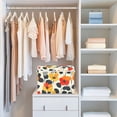 thumbnail image 4 of Yayeee Collapsible Cube Storage Bin with Lid Fabric Closet Decorative Basket with Handles, Floral Pattern, 4 of 7