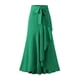 thumbnail image 3 of Faldas largas Falda larga casual para damas Una línea Asimétrica Color sólido Estilo sexy Traje diario Cgtredaw Verde T XXL para Mujer, 3 of 7