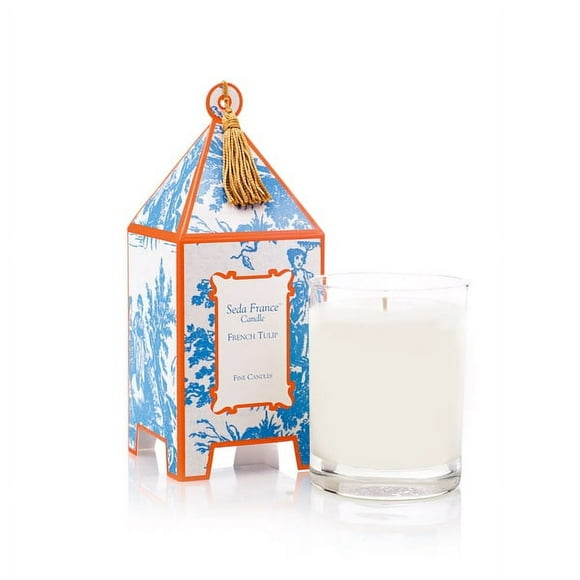 Seda France Bougie Classique Toile Pagode Boîte Tulipe Française 10 OZ
