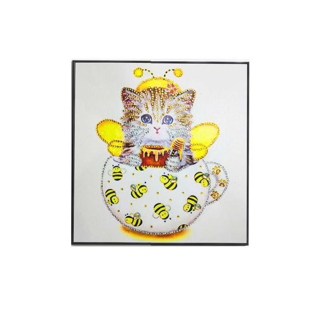 5D diamantes de imitación Diy gato mariposa diamante pintura punto de cruz elefante búho Animal bordado costura regalo decoración de oficina tholdsy JJ16155-01